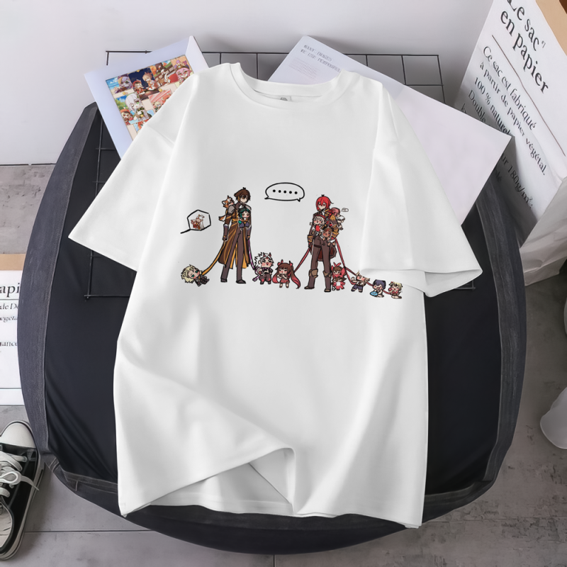 Genshin Impact All Kids Around Harajuku Korean Over Size T-Shirts