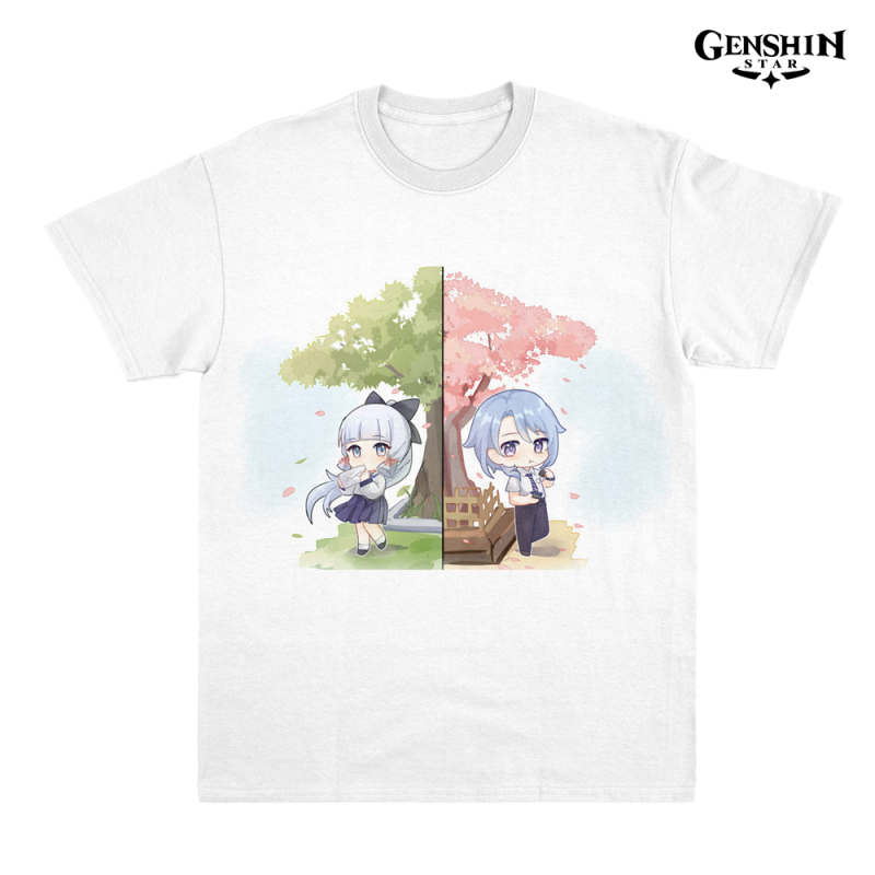 Kamisato Brother And Sister White T-Shirt