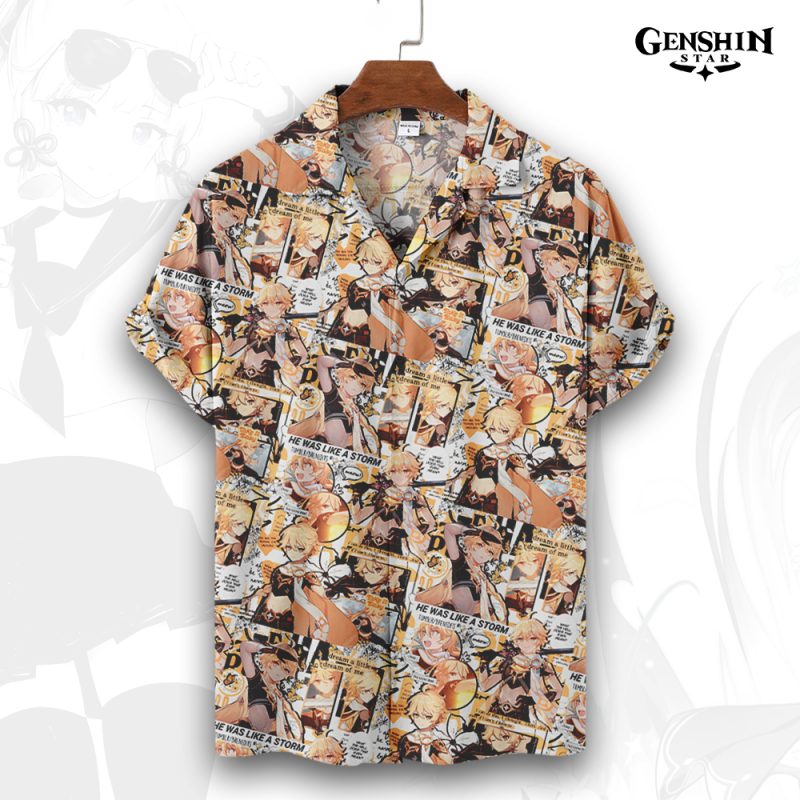 Genshin Impact Button-Up Shirt Aether