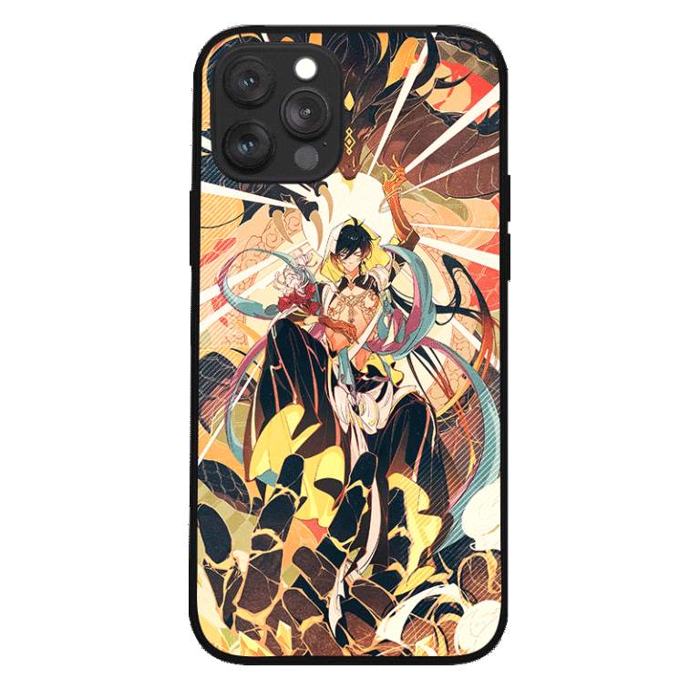 New Genshin Impact LED Glowing Phone Case-Zhongli | Genshin Star