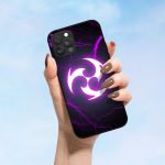 New Genshin Impact Electro Element LED Phone Case