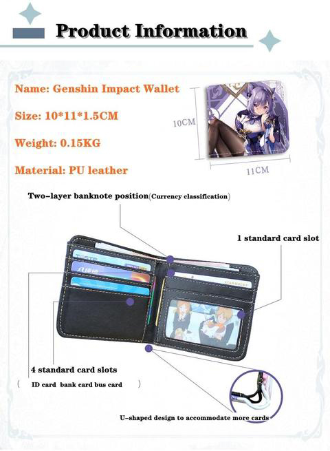 Genshin Impact Wallet/Purse/Cardholder